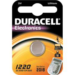 Pack de 1 pila de boton Duracell CR1220