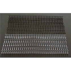Paquete de 100 canutillos Wiro para 125 hojas lomo 14,3 mm negro