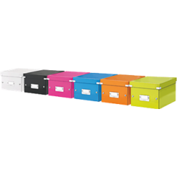 Caja Click&Store de fibra de cartón fucsia para A4