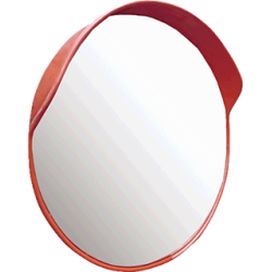 Espejo curvo con visera rojo