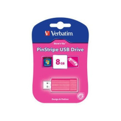 Memoria USB Verbatim Store n go PinStripe 8 GB  rosa