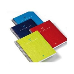 Pack de 4 cuadernos GUERRERO con cubierta básica tamaño Folio con cuadricula de 4 mm.