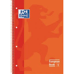 Cuaderno Oxford cubierta extradura Roja, tamaño A4+ cuadricula 5