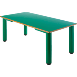 Mesa rectangular infantil de 46 cm. de altura en color verde preescolar