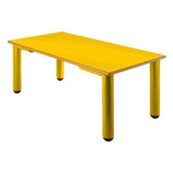 Mesa rectangular infantil de 46 cm. de altura en color amarillo