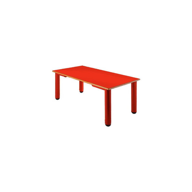 Mesa rectangular infantil de 52 cm. de altura en color rojo