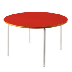Mesa circular escolar color rojo preescolar altura de 54 cm
