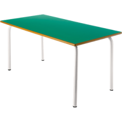 Mesa rectangular escolar color verde preescolar altura de 54 cm