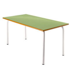 Mesa rectangular escolar color verde altura de 54 cm