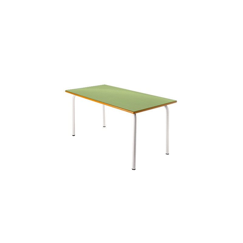 Mesa rectangular escolar color verde altura de 54 cm