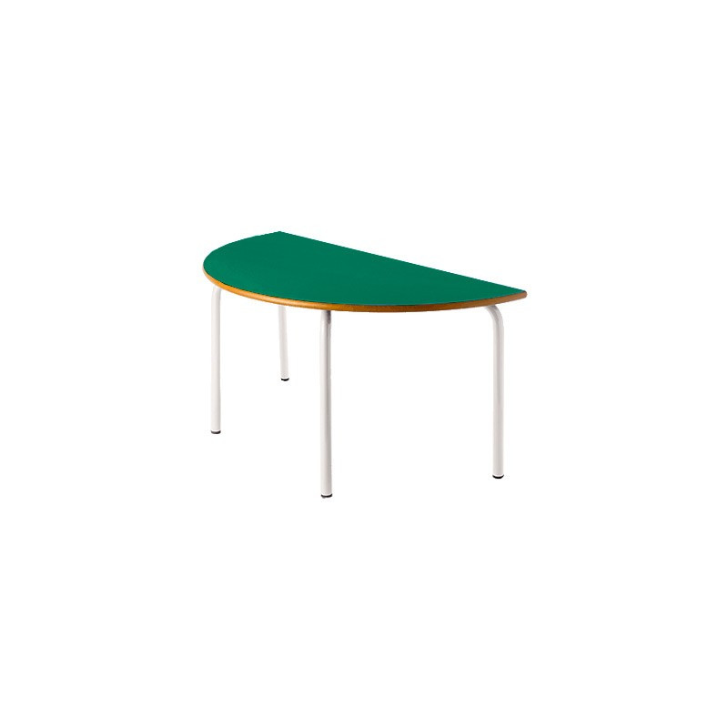 Mesa semicircular escolar color verde preescolar altura de 54 cm