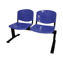 Bancada con dos asientos en color azul