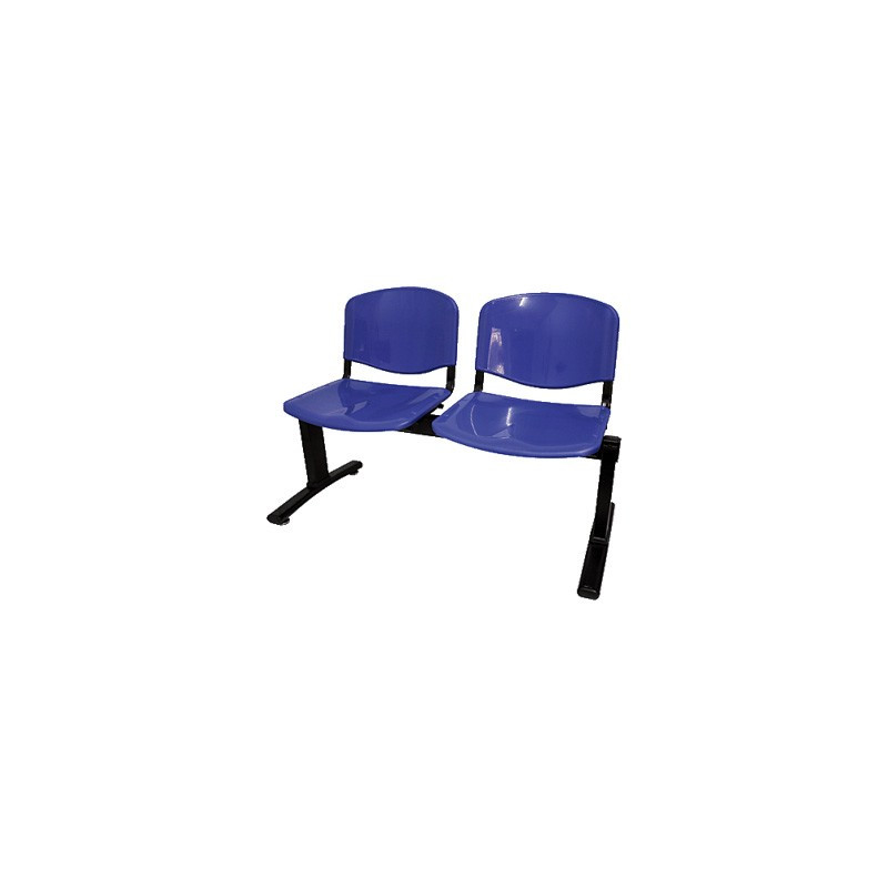 Bancada con dos asientos en color azul