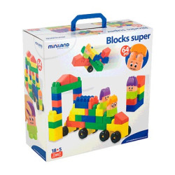 Estuche-Maletín blocks súper de 64 piezas