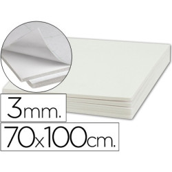  Cartón pluma Liderpapel de 3 mm. 70 x 100 cm. Blanco Adhesivo (10 uds.)