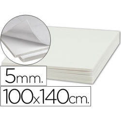  Cartón pluma Liderpapel de 5 mm. de 100 x 140 cm. Blanco Adhesivo (5 uds.)