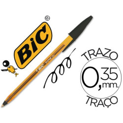 Bolígrafo BIC cristal Naranja color negro