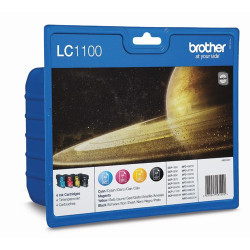 Pack 4 colores Brother LC-1100BK tinta negra y colores