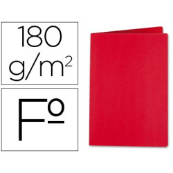 Subcarpeta de cartulina 180 Folio Rojo (50 uds.)