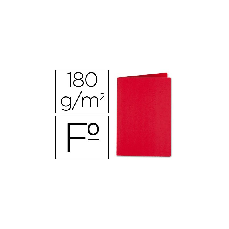 Subcarpeta de cartulina 180 Folio Rojo (50 uds.)