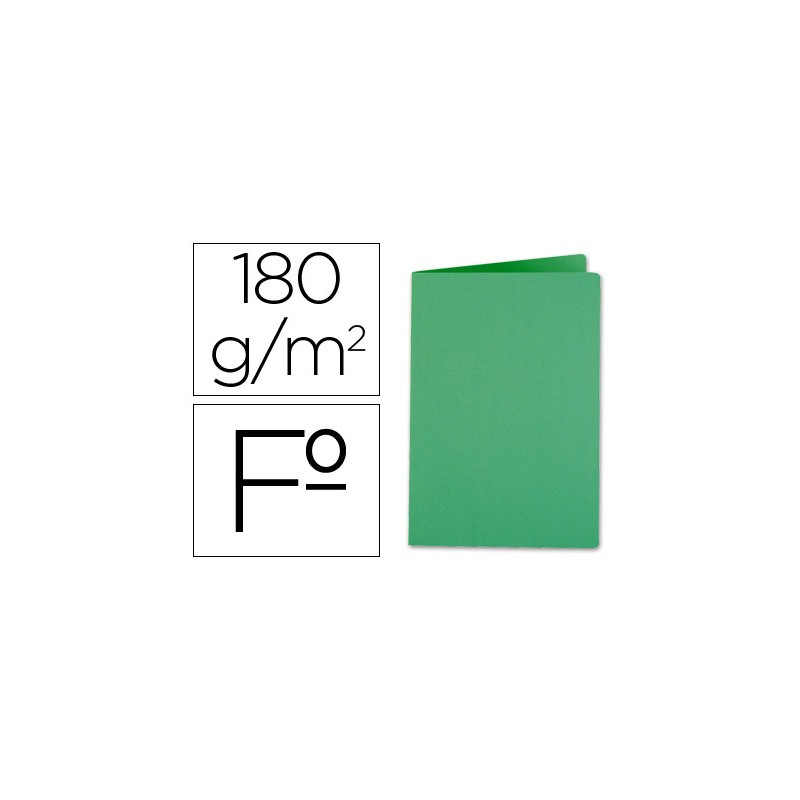 Subcarpeta de cartulina 180 Folio Verde (50 uds.)