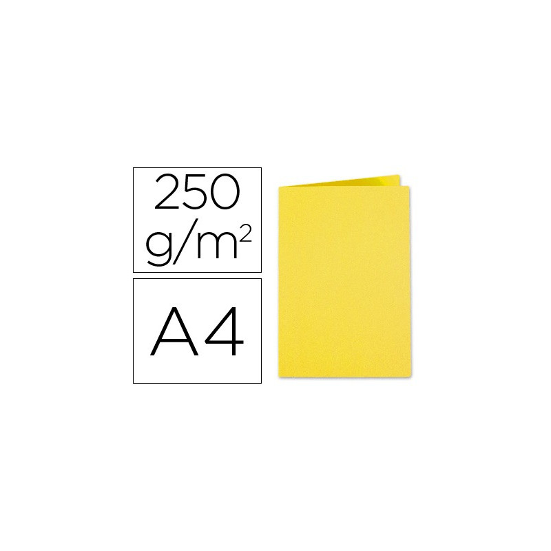 Subcarpetas de 250 grs. tamaño folio color Amarillo (100 unds.)
