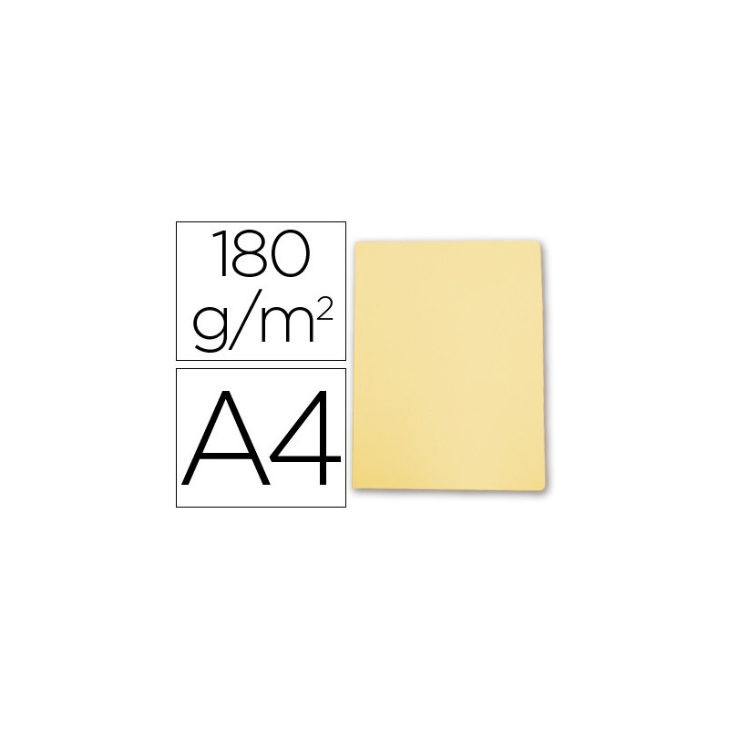 Subcarpetas de archivo 180 grs. A-4 Amarillo pastel