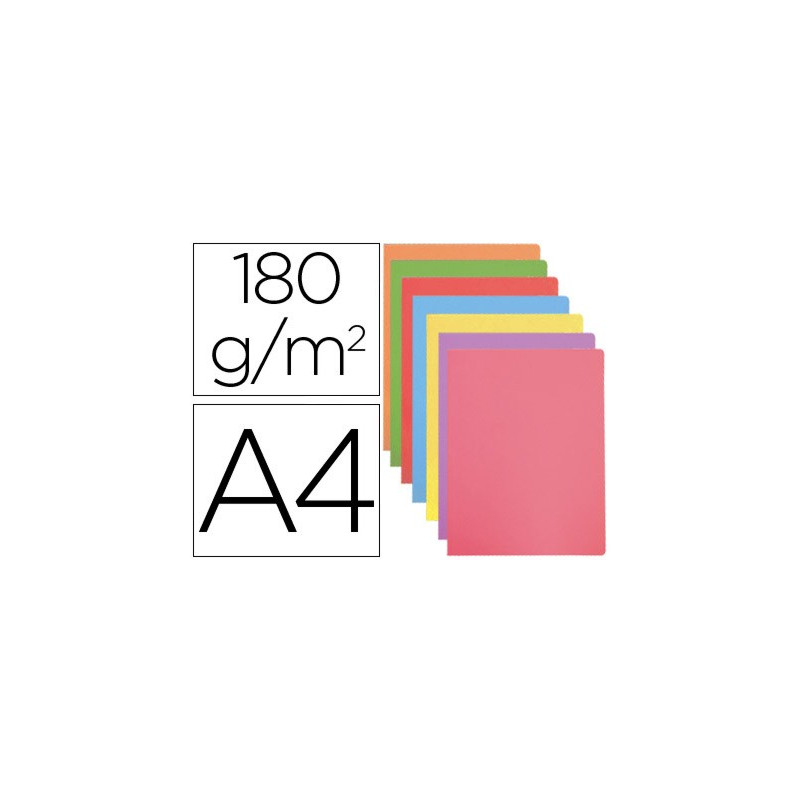 Subcarpetas de archivo 180 grs. A-4 colores pastel surtidos