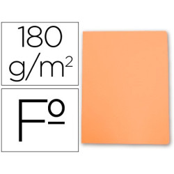 Subcarpetas de archivo 180 grs. Folio Naranja pastel
