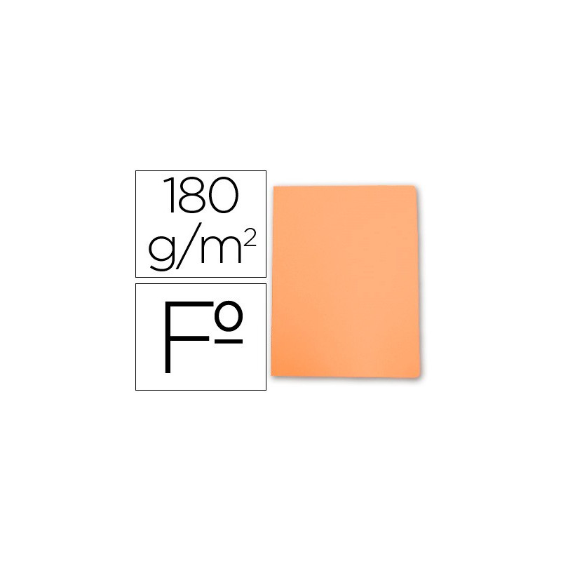 Subcarpetas de archivo 180 grs. Folio Naranja pastel