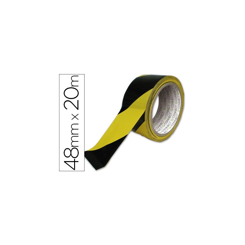 Pack 6 cintas adhesivas para señalización temporal negra y amarilla