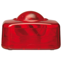 Portaclips con bola dispensadora de clips color rojo