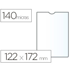 Fundas portadocumentos con uñero en PVC tamaño 122 x 172 mm. (100 unds)