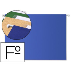 10 Carpetas colgantes FOLIO visor superior color azul