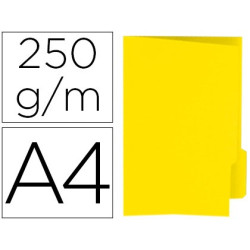 50 Subcarpetas de archivo Din A4 con pestaña a la derecha, amarillas