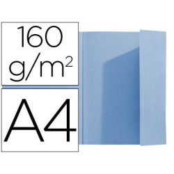Paquete de 100 subcarpetas Din A4 con solapa en color azul
