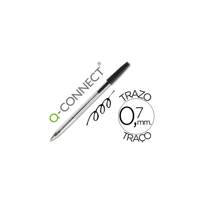 Bolígrafo barato Q-Connect negro
