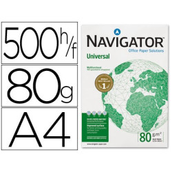 PAPEL  NAVIGATOR  UNIVERSAL A4 80 grs. (Paquete 500 hojas)