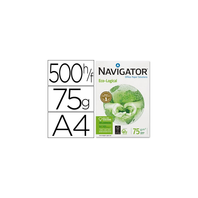  PAPEL NAVIGATOR  ECOLOGICAL A-4 75 grs. (LOTE 10 Cajas)