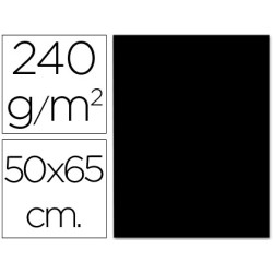 Cartulina 50 X 65 cm. paquete de 5 hojas color Negro