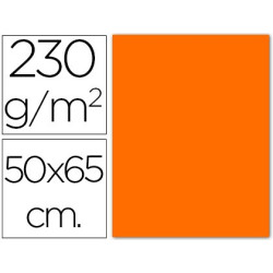 Cartulina flúor 50 X 65 cm. paquete de 10 hojas color Naranja