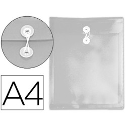 Carpeta/bolsa en polipropileno transparente con cierre cordoncillo
