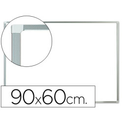 Pizarra blanca melaminada con marco de aluminio de  60 x 90 cm