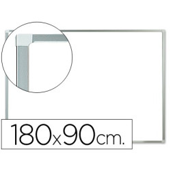 Pizarra blanca melaminada con marco de aluminio de 180 x 90 cm
