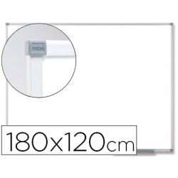 Pizarra blanca magnética de acero vitrificado (180 x 120 cm)