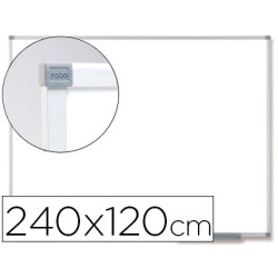 Pizarra blanca magnética de acero vitrificado (240 x 120 cm)