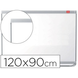 Pizarra blanca magnética con marco de aluminio de  90 x 120 cm.
