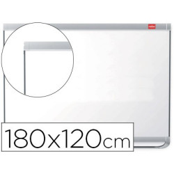 Pizarra blanca magnética con marco de aluminio de 120 x 180 cm