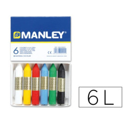 Ceras de colores Manley  (estuche de 6 colores)