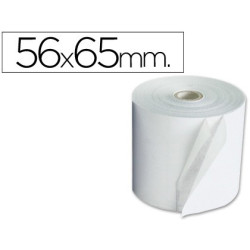 Rollos para TPV de papel  normal 56 X 65 mm. (10 rollos)